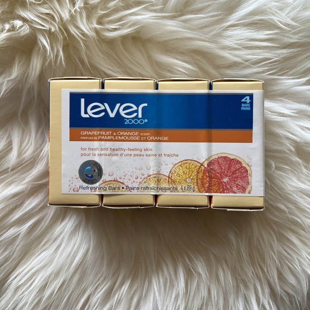 4 Pack Lever 2000 Citrus Fresh Bar Soap Sealed Vintage Discontinued scent